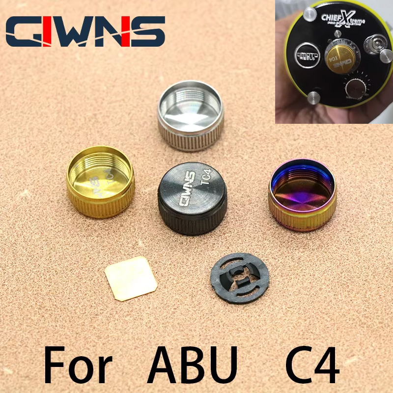 Abu Garcia Reel Max - チタン合金ファインチューニングノブ調整、調整キャップ、変更アクセサリー、abc4 tc4