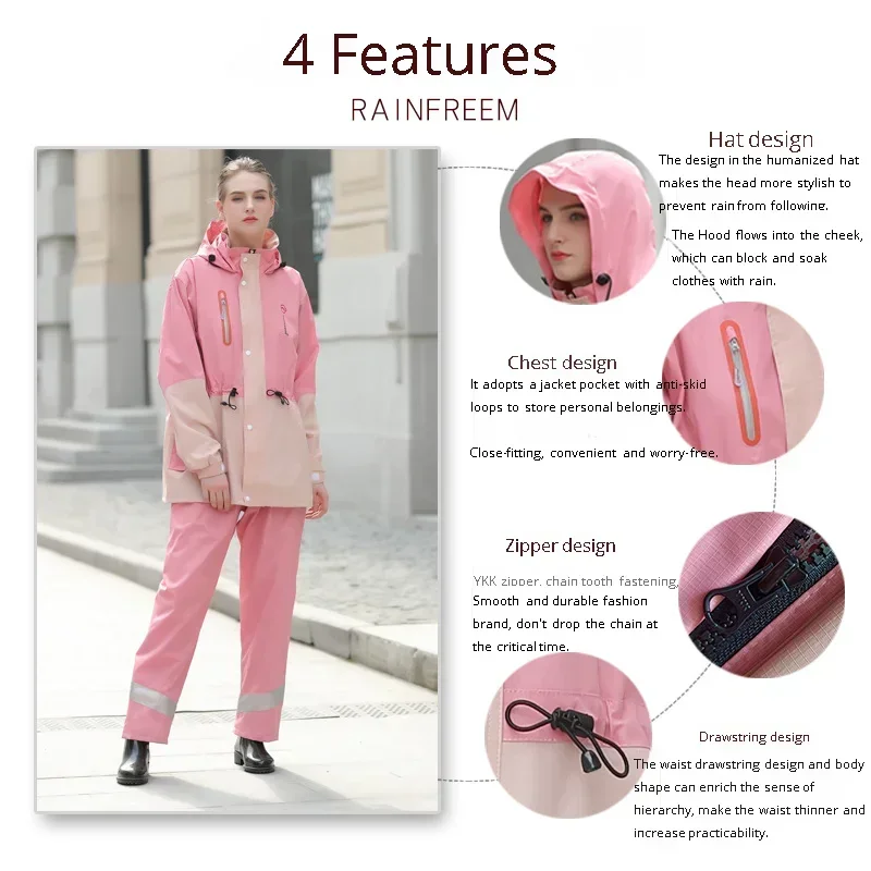 セパレートレインコートジャケットレインパンツスーツ 大人用  - Fishing Rain Suit のレビューと価格
