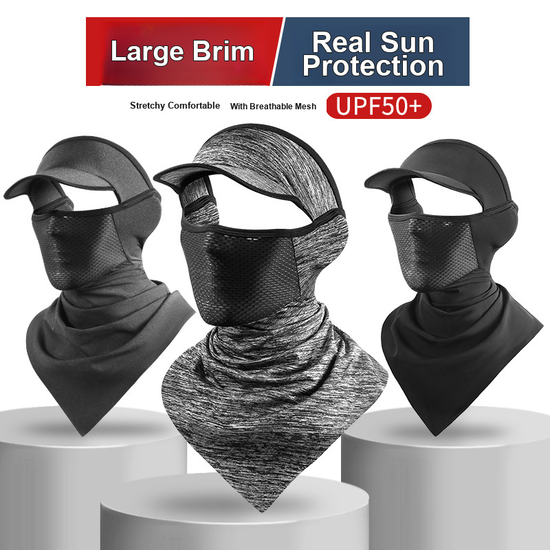 日焼け止めサイクリングフェイスマスク通気性のあるアイスシルク - Fishing Mask Sun Protection のレビューと価格