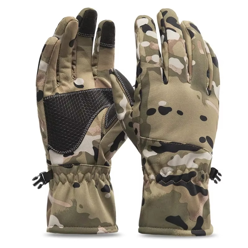 タクティクスアウトドア迷彩狩猟用暖かい滑り止め釣り用手袋防水 - Fishing Gloves のレビューと価格