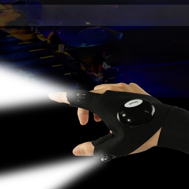 LED懐中電灯付き発光フィッシンググローブ 緊急修理 夜釣り - Fishing Gloves のレビューと価格