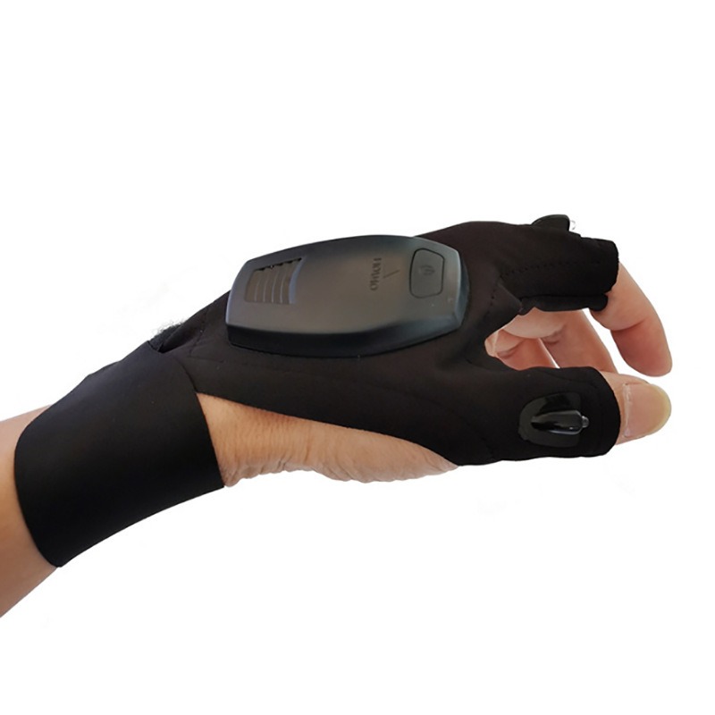 LED懐中電灯付き発光フィッシンググローブ 緊急修理 夜釣り - Fishing Gloves のレビューと価格